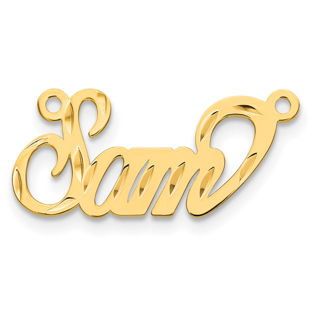 Vergoldet Sterlingsilber /gold Diamantiert Name Platte