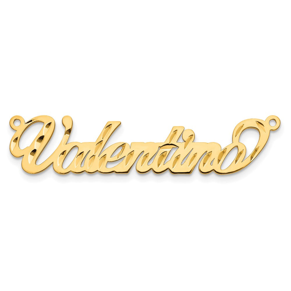 Vergoldet Sterlingsilber /gold Diamantiert Name Platte