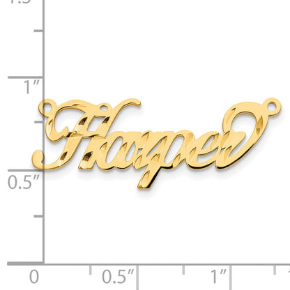 Vergoldet Sterlingsilber /gold Diamantiert Name Platte