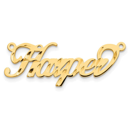 Vergoldet Sterlingsilber /gold Diamantiert Name Platte