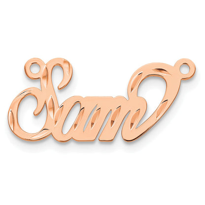 14K Roségold Diamantiert Name Platte