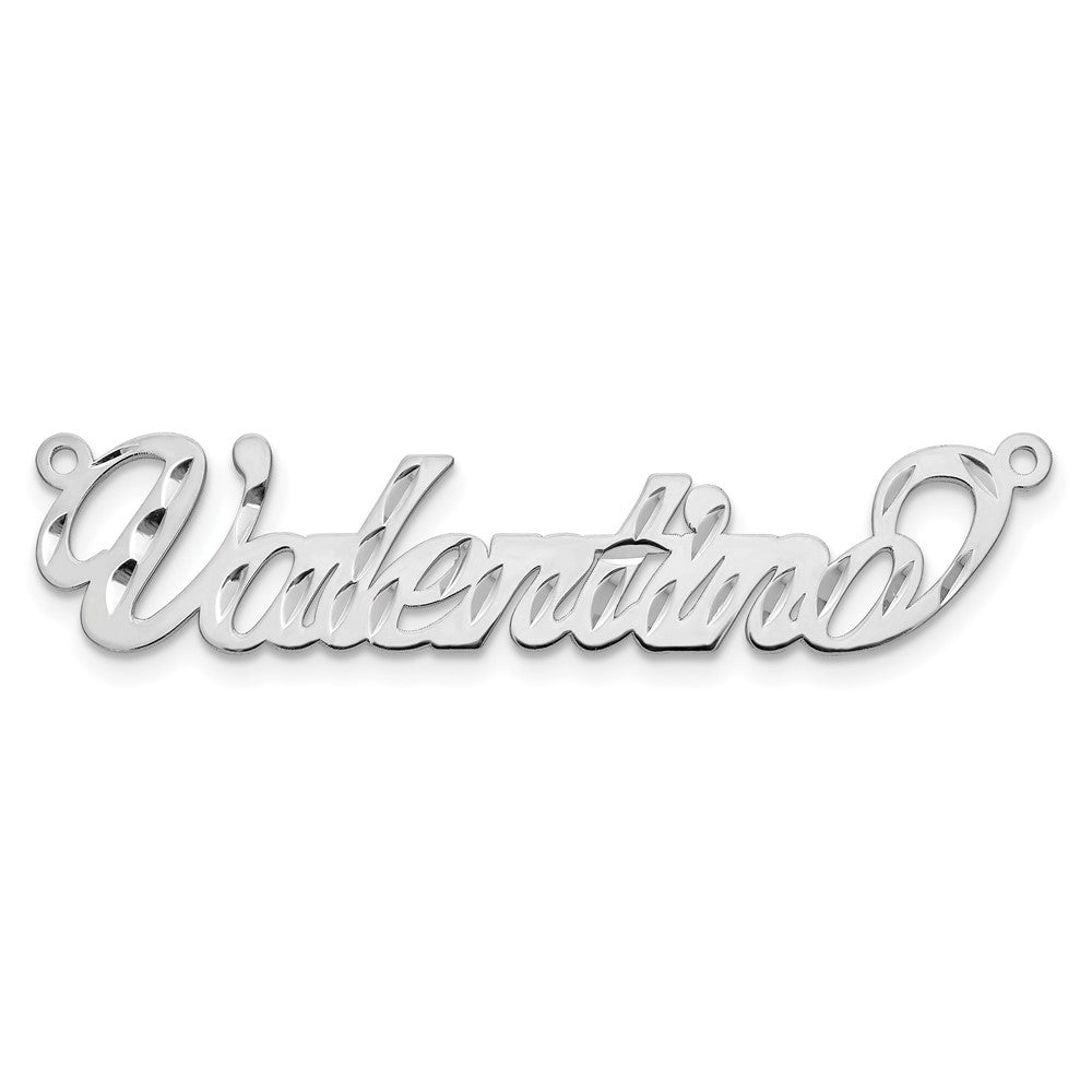 Sterlingsilber Silber/rhodiniert Diamantiert Name Platte