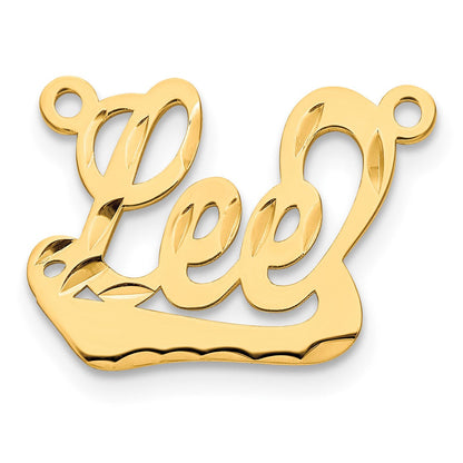 Vergoldet Sterlingsilber /gold Diamantiert Underlined Name Platte