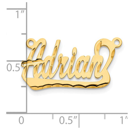 Vergoldet Sterlingsilber /gold Diamantiert Underlined Name Platte