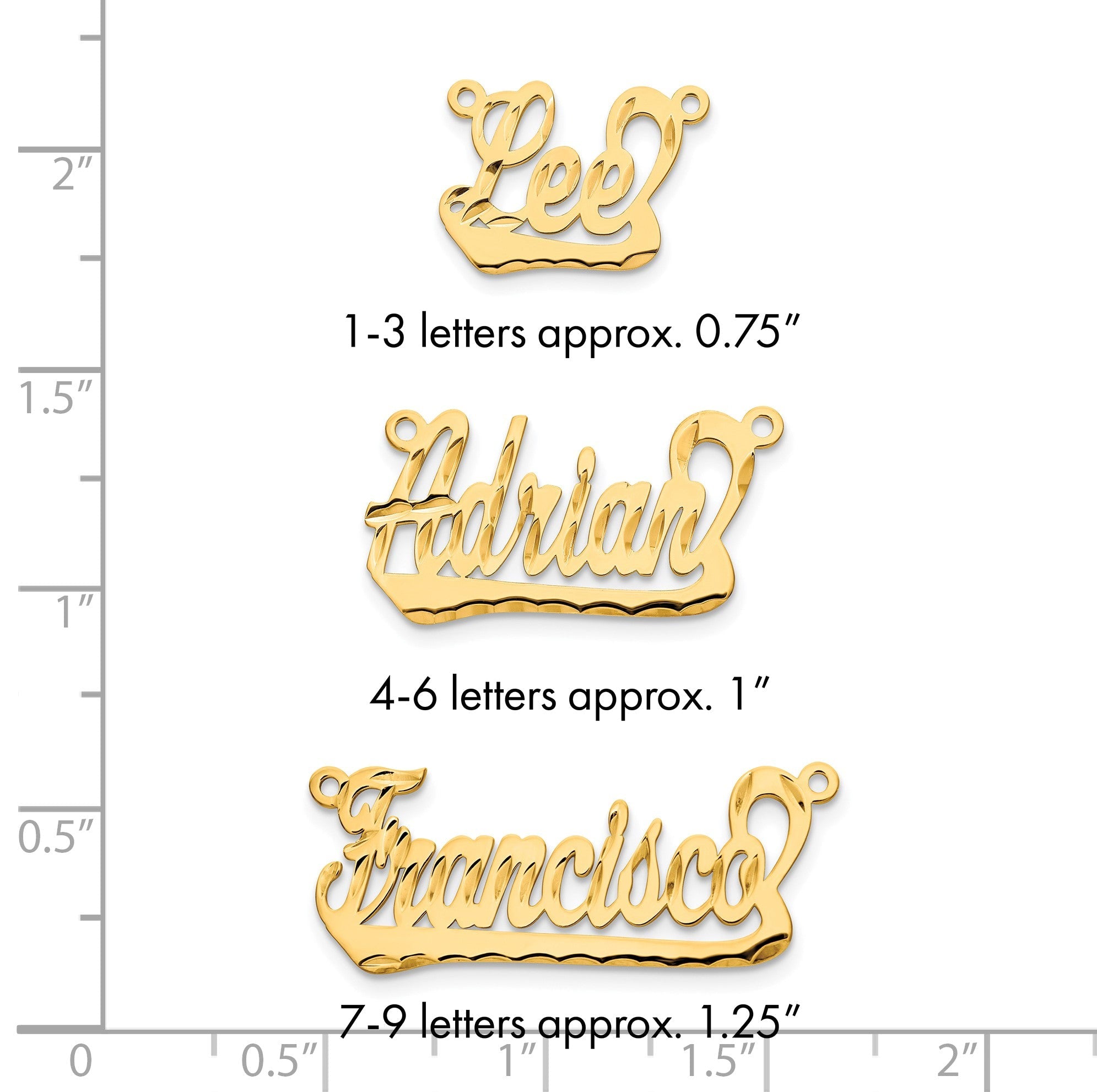 Vergoldet Sterlingsilber /gold Diamantiert Underlined Name Platte