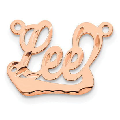 Vergoldet Sterlingsilber /rose Diamantiert Underlined Name Platte