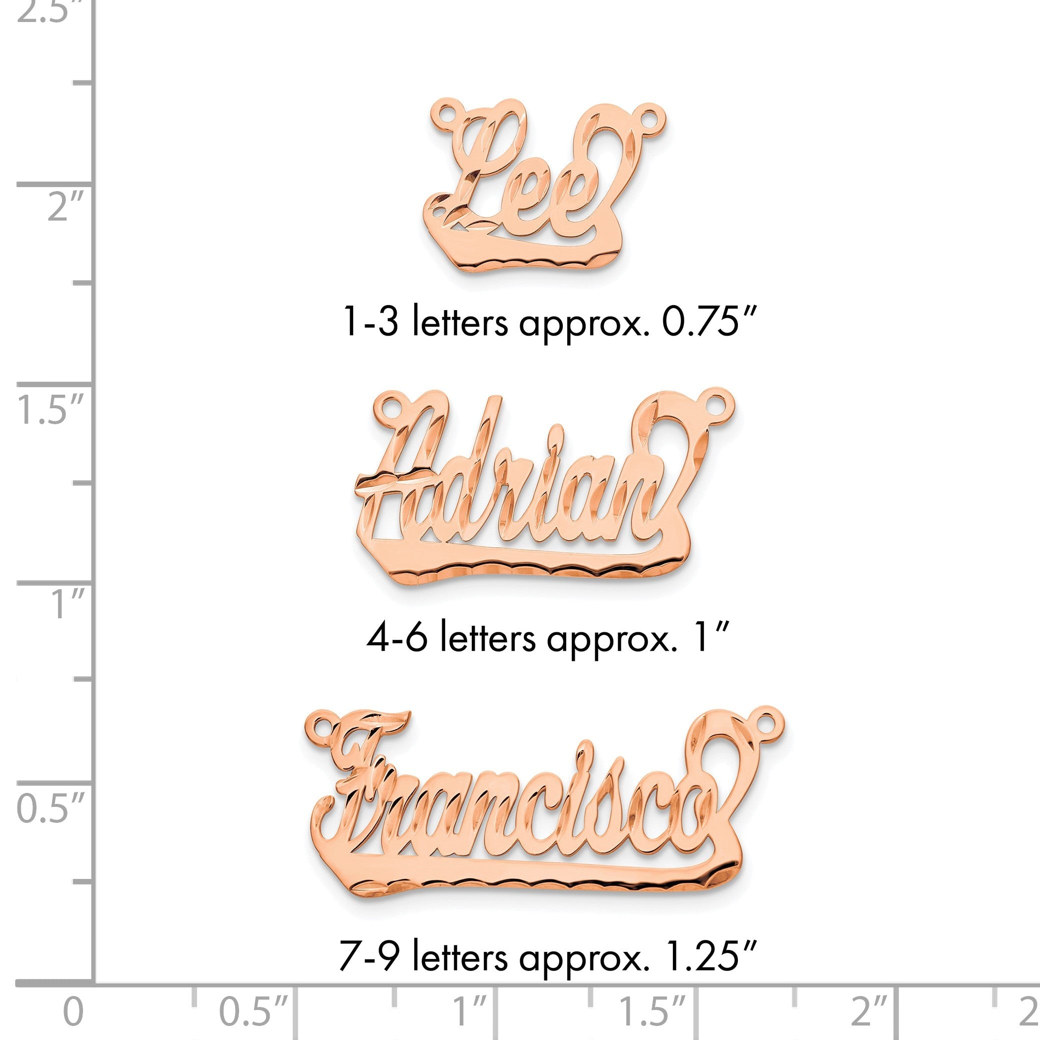 Vergoldet Sterlingsilber /rose Diamantiert Underlined Name Platte