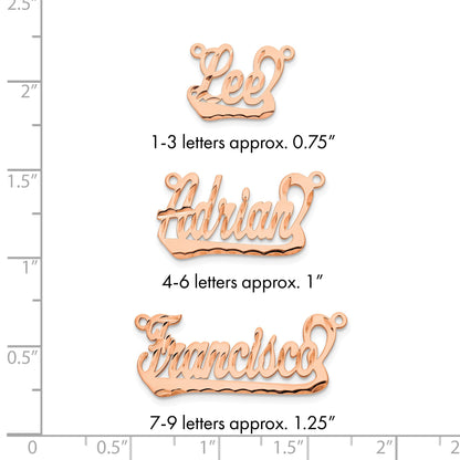 Vergoldet Sterlingsilber /rose Diamantiert Underlined Name Platte