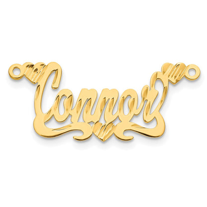 Vergoldet Sterlingsilber /gold Diamantiert Herzen Name Platte