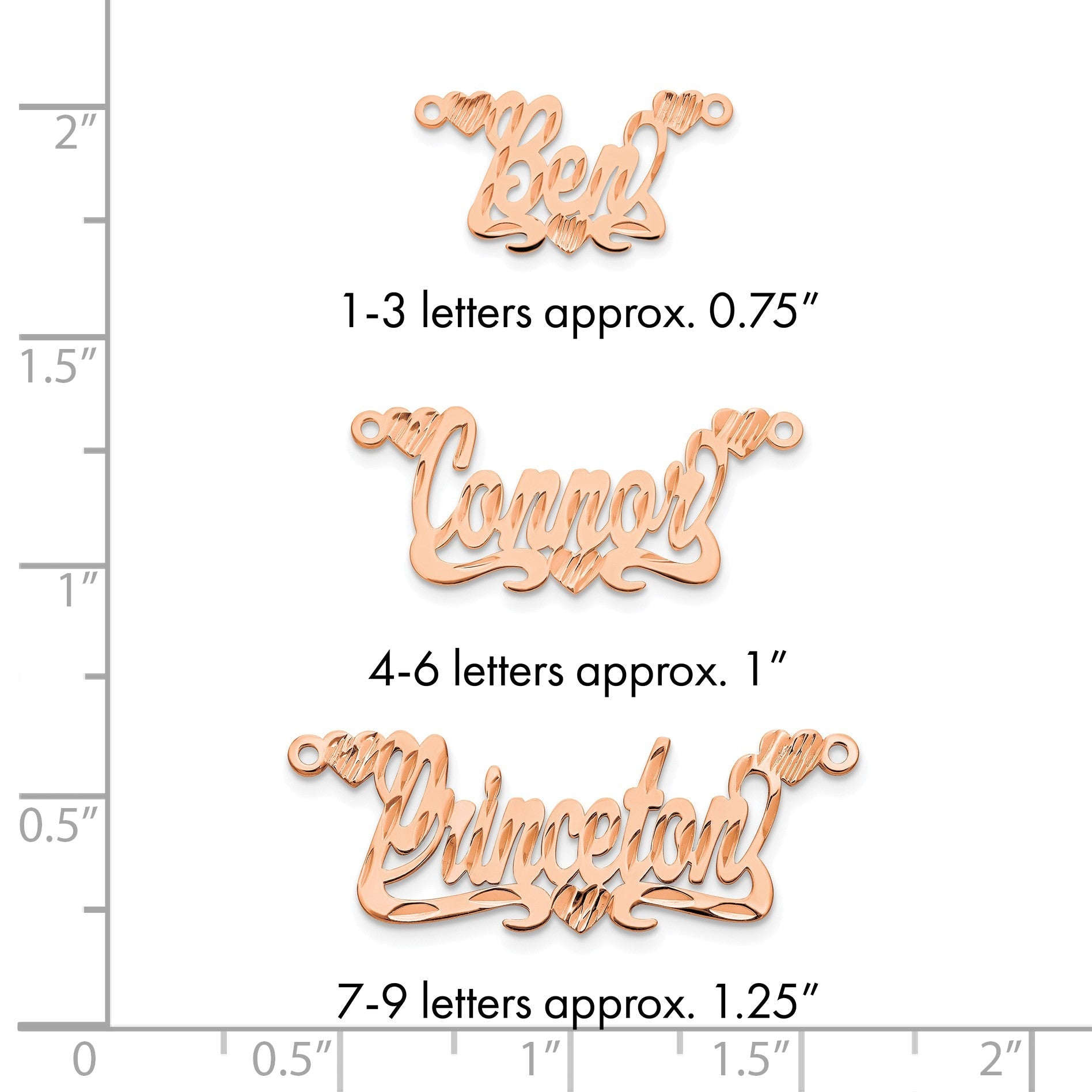 Roségoldbeschichtet Sterlingsilber /rose Diamantiert Herzen Name Platte