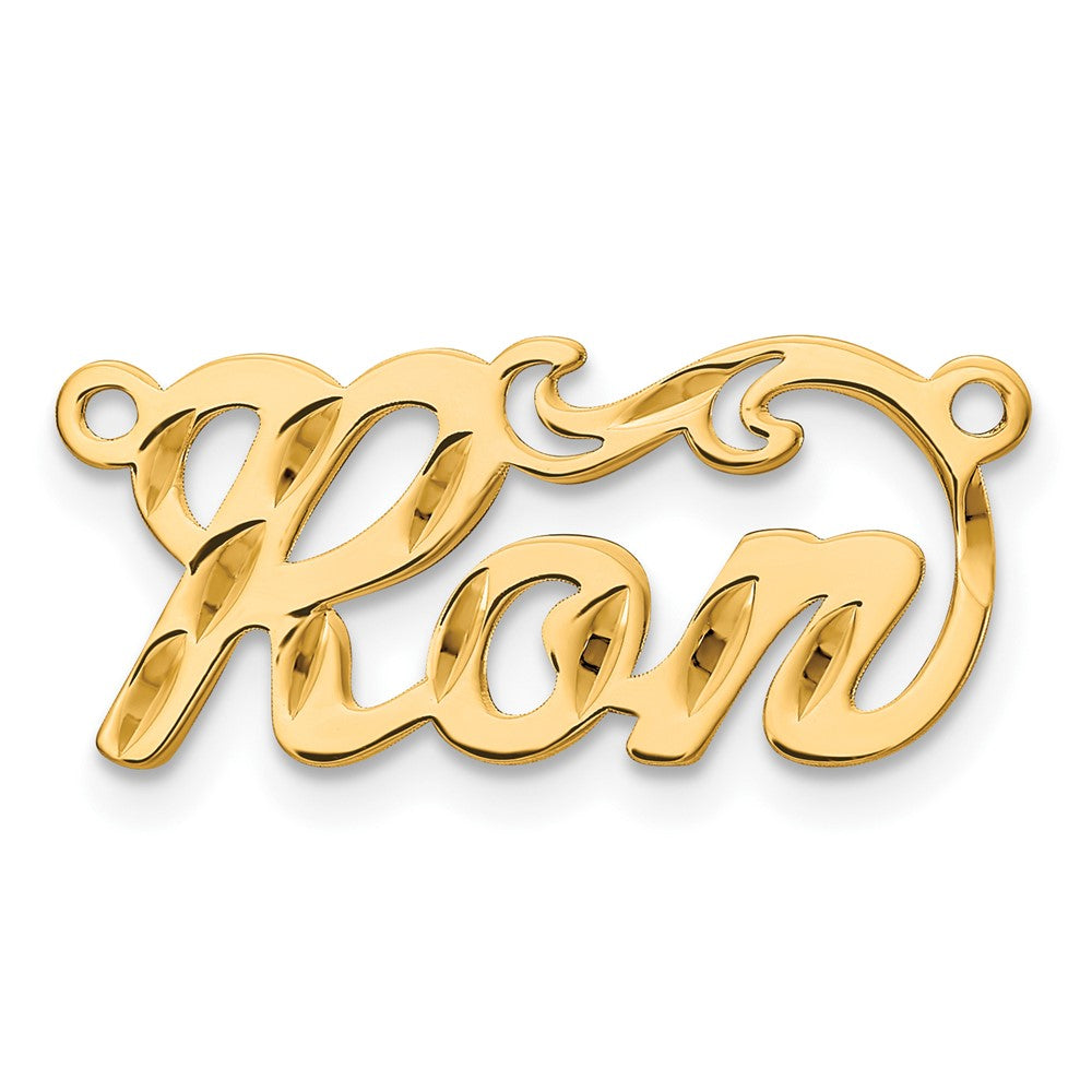 Vergoldet Sterlingsilber /gold Diamantiert Name Platte