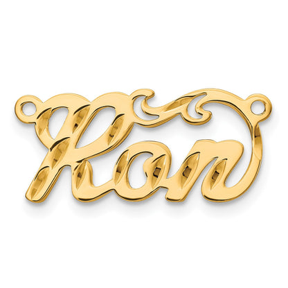 Vergoldet Sterlingsilber /gold Diamantiert Name Platte