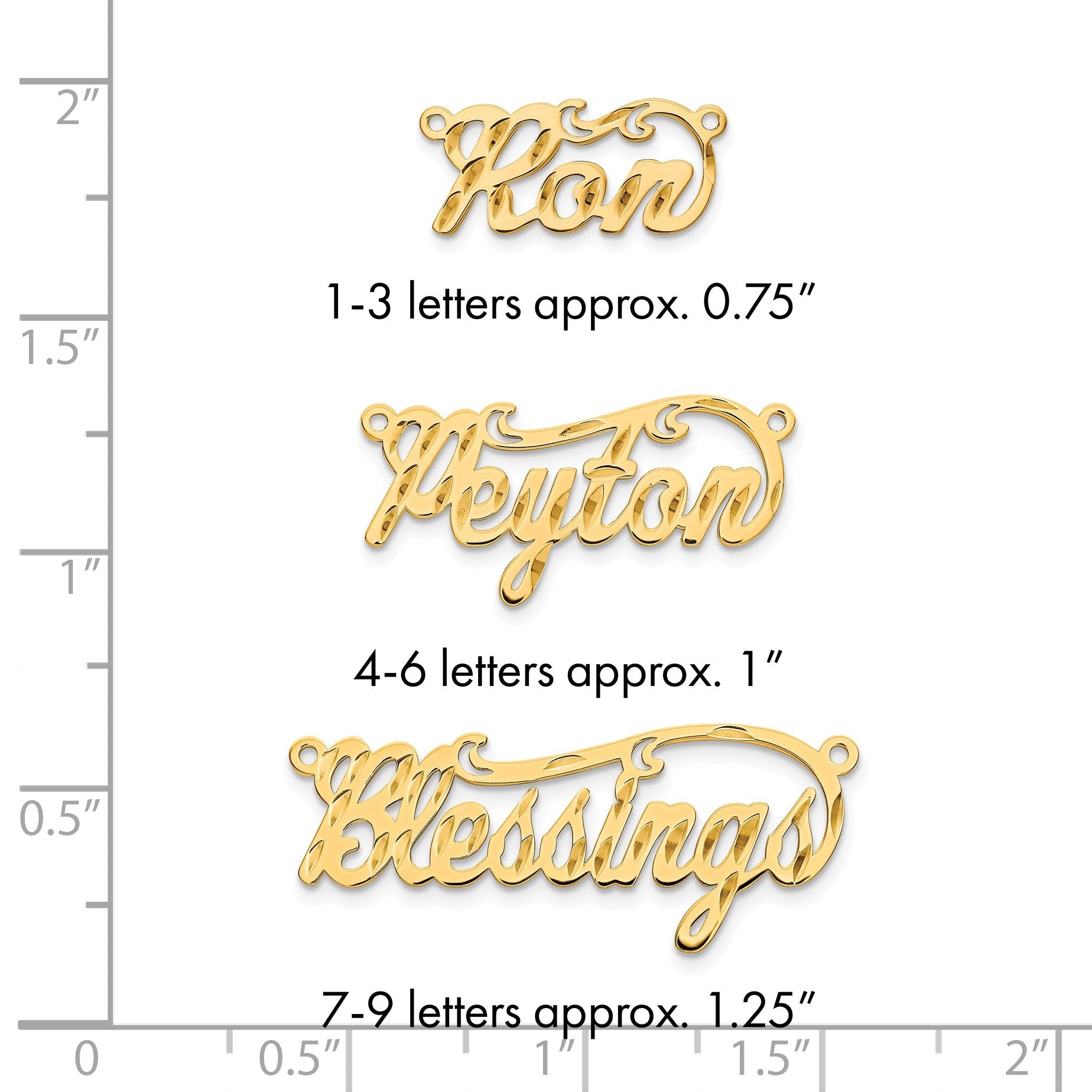 Vergoldet Sterlingsilber /gold Diamantiert Name Platte