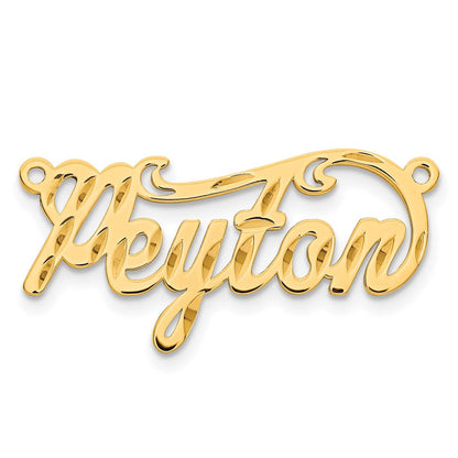 Vergoldet Sterlingsilber /gold Diamantiert Name Platte