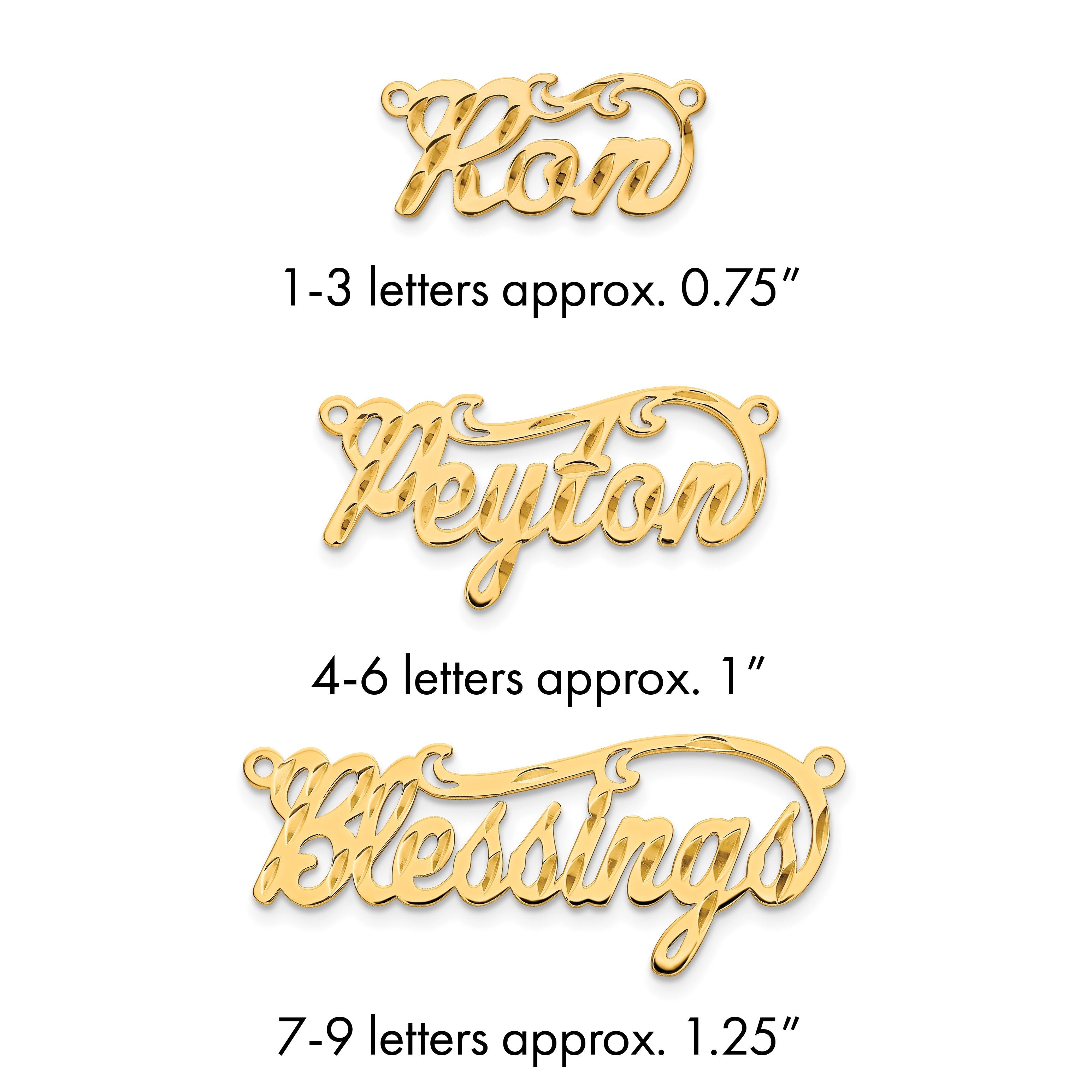 Vergoldet Sterlingsilber /gold Diamantiert Name Platte