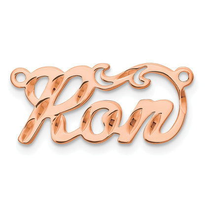 14K Roségold Diamantiert Name Platte