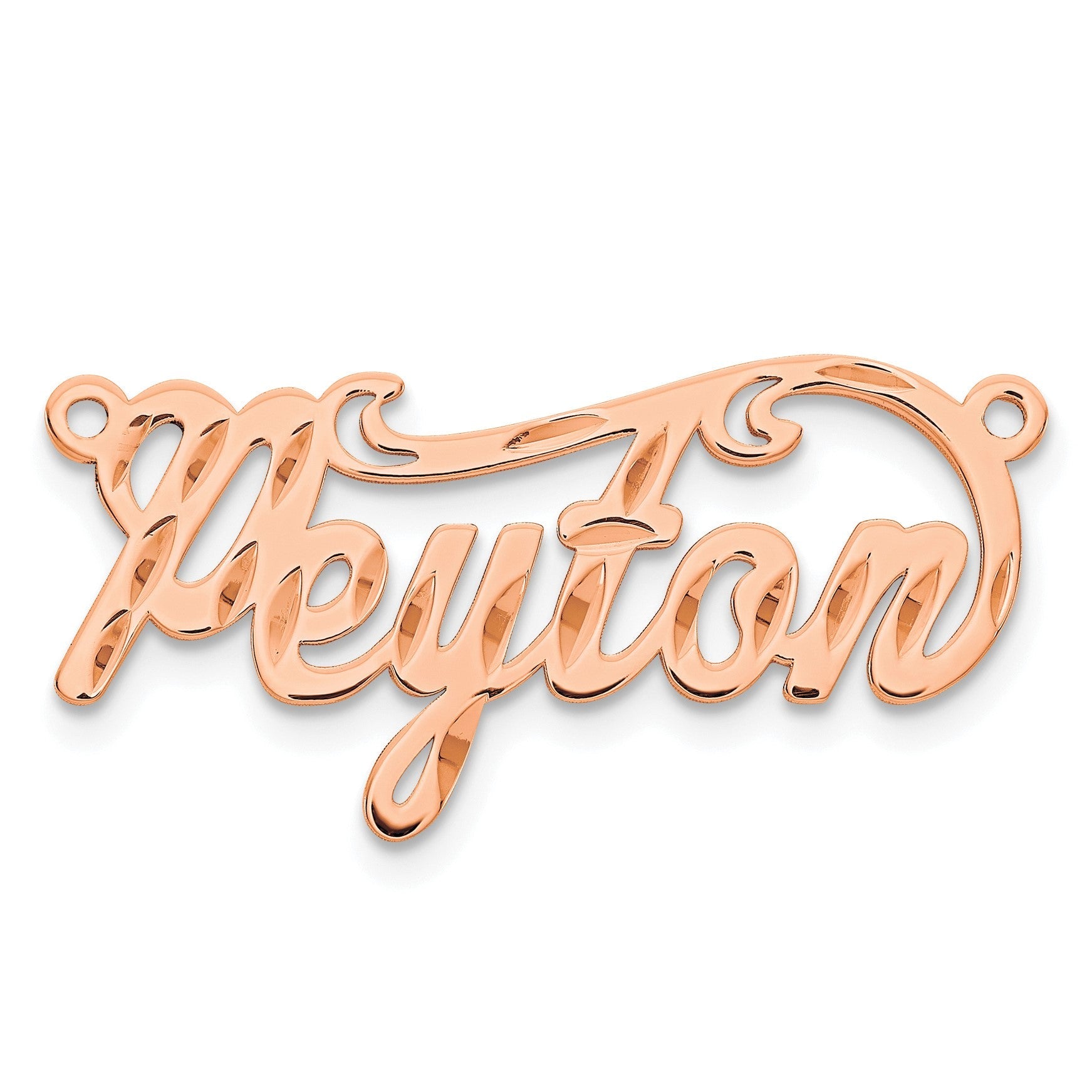 14K Roségold Diamantiert Name Platte