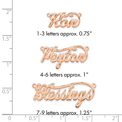 14K Roségold Diamantiert Name Platte