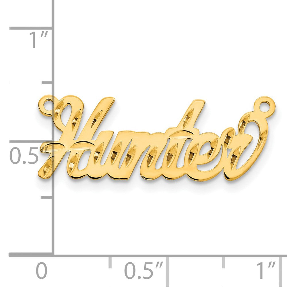 Vergoldet Sterlingsilber /gold Diamantiert Name Platte