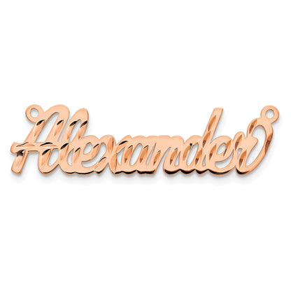 14K Roségold Diamantiert Name Platte