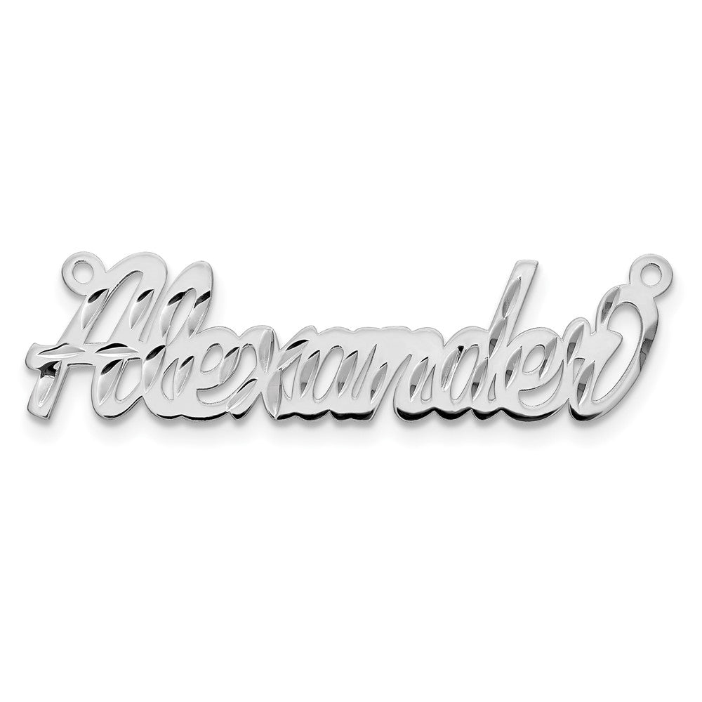 Sterlingsilber Silber/rhodiniert Diamantiert Name Platte