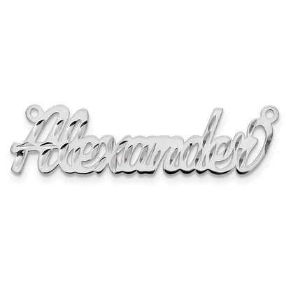 14K Weißgold Diamantiert Name Platte