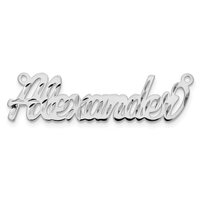 14K Weißgold Diamantiert Name Platte