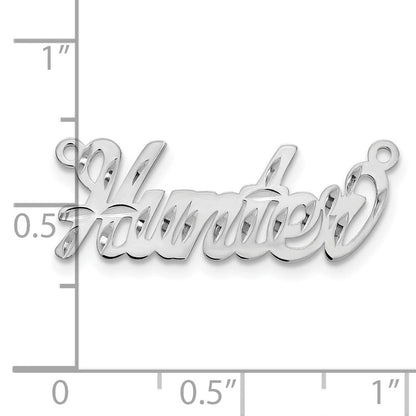 Sterlingsilber Silber/rhodiniert Diamantiert Name Platte