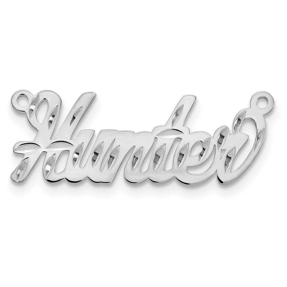 Sterlingsilber Silber/rhodiniert Diamantiert Name Platte
