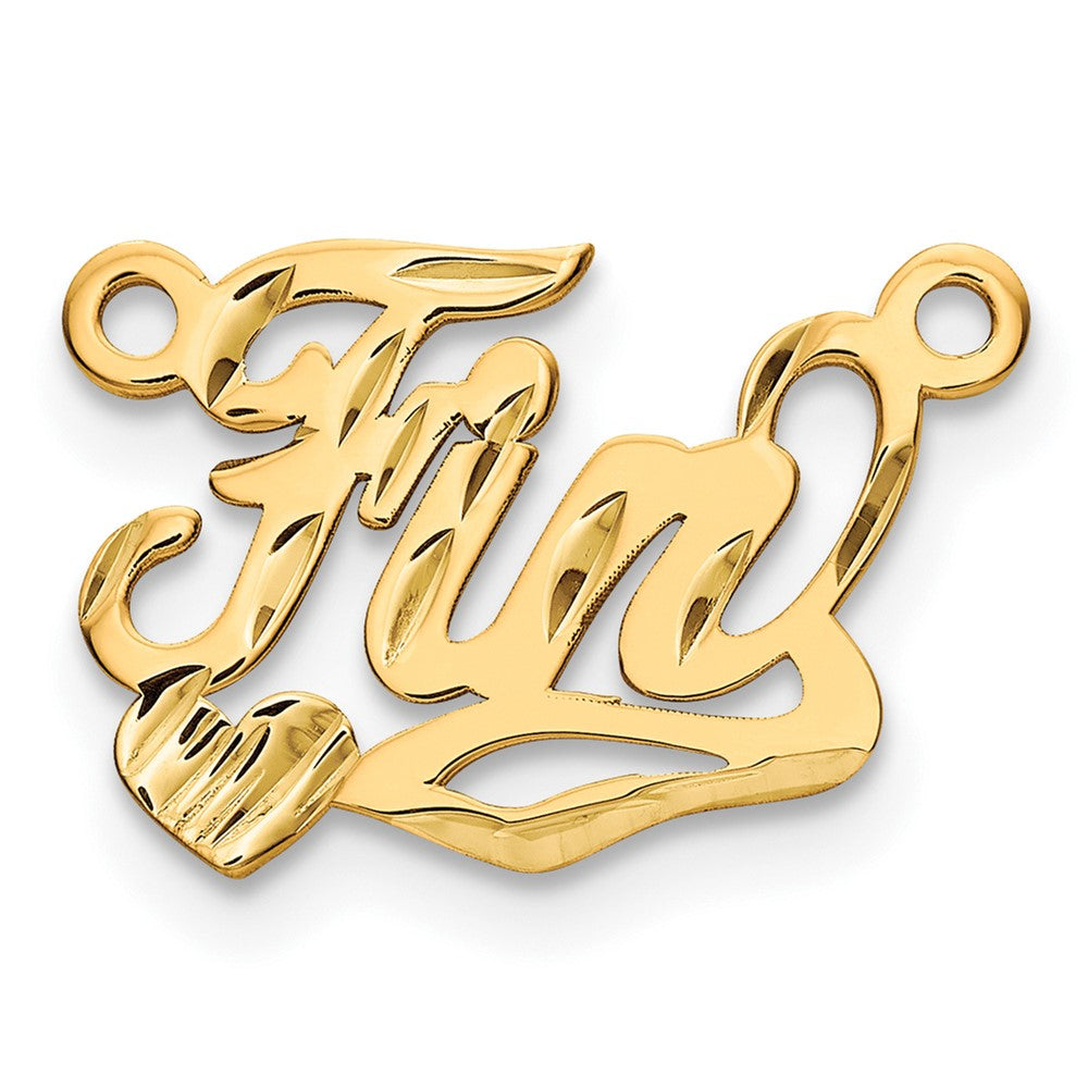 Vergoldet Sterlingsilber /gold Diamantiert Herz Name Platte