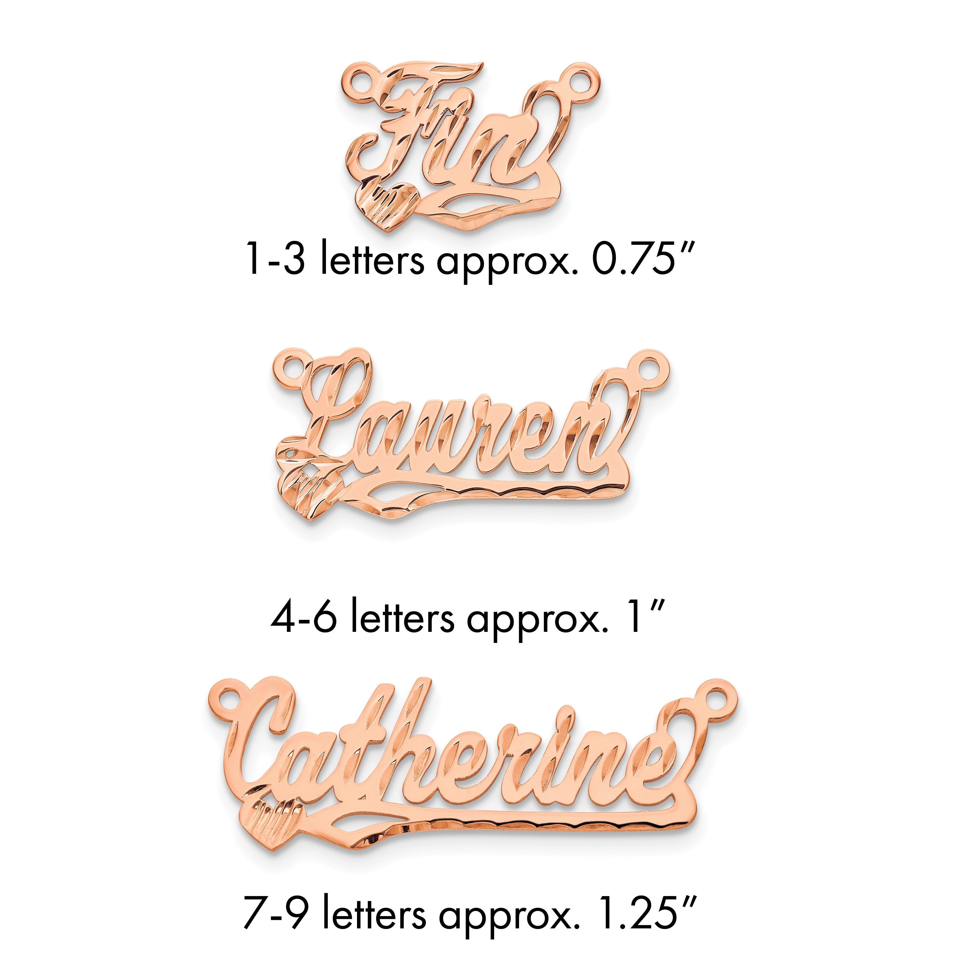 Roségoldbeschichtet Sterlingsilber /rose Diamantiert Herz Name Platte