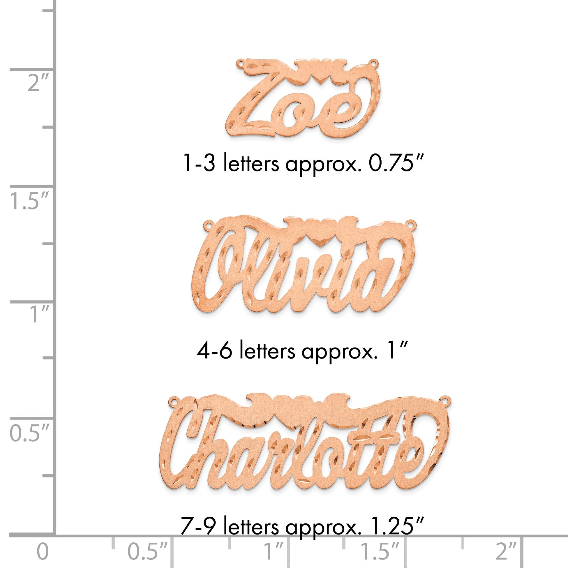 Roségoldbeschichtet Sterlingsilber /rose Satiniert Diamantiert Herz Name Platte
