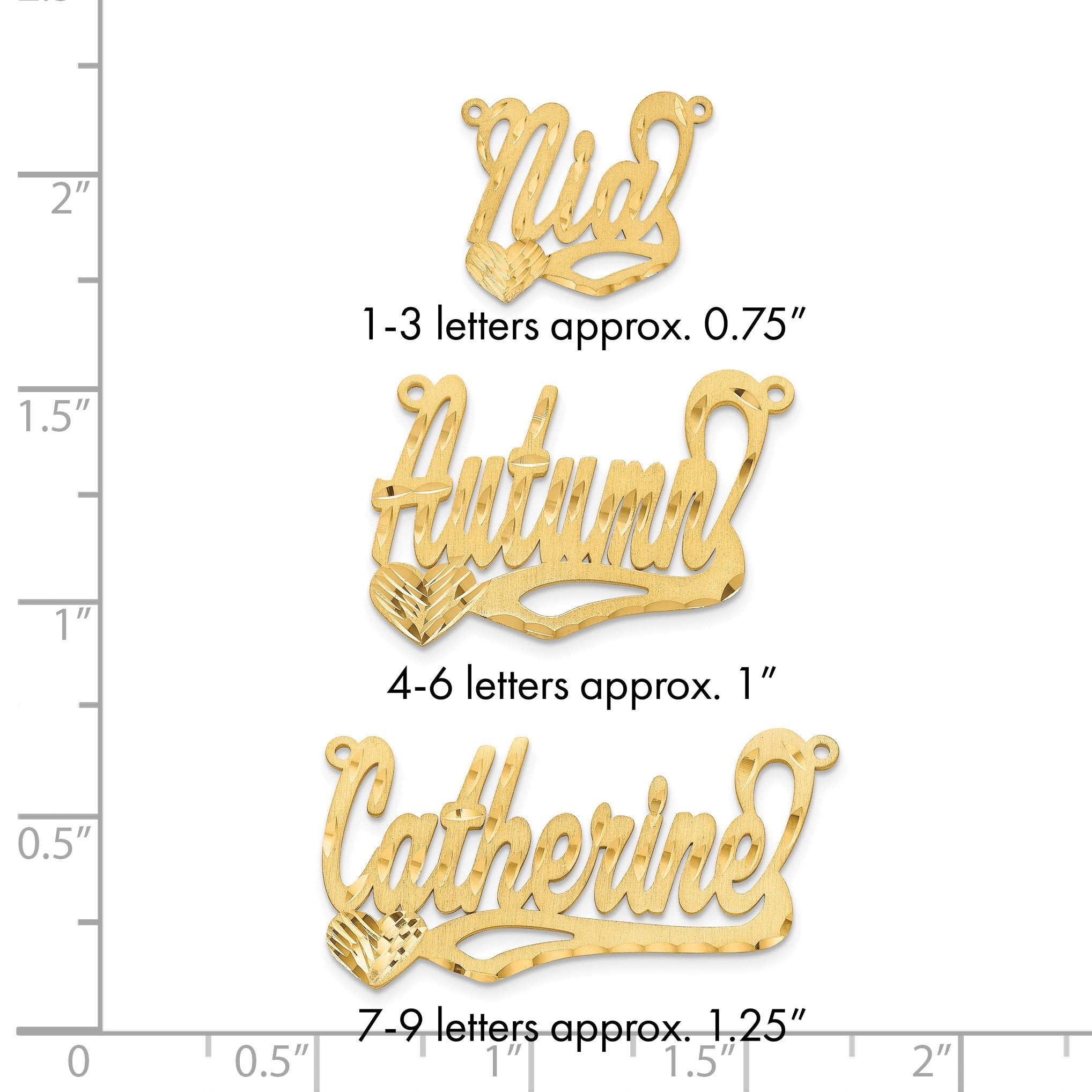 Vergoldet Sterlingsilber /gold Satiniert Diamantiert Herz Name Platte