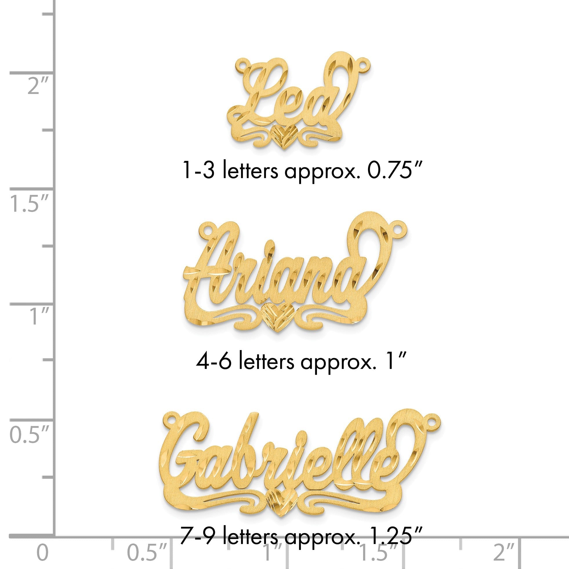 Vergoldet Sterlingsilber /gold Satiniert Diamantiert Herz Name Platte