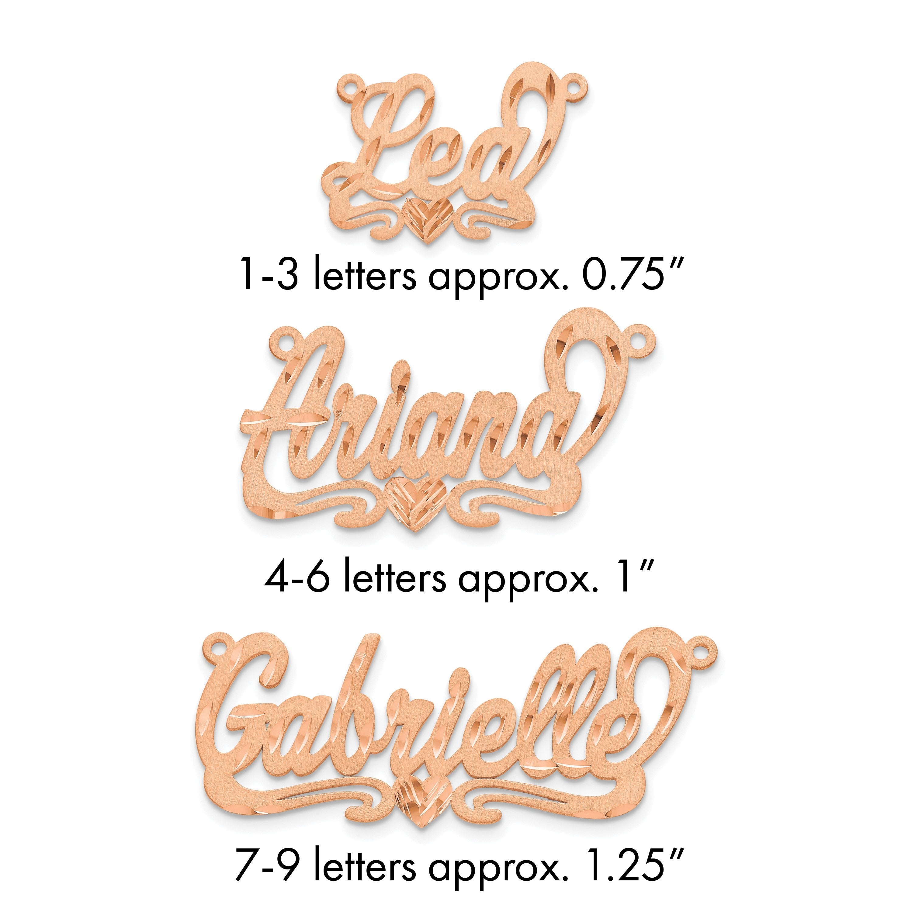 Roségoldbeschichtet Sterlingsilber /rose Satiniert Diamantiert Herz Name Platte
