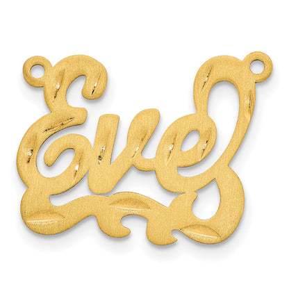 Vergoldet Sterlingsilber /gold Satiniert Diamantiert Name Platte