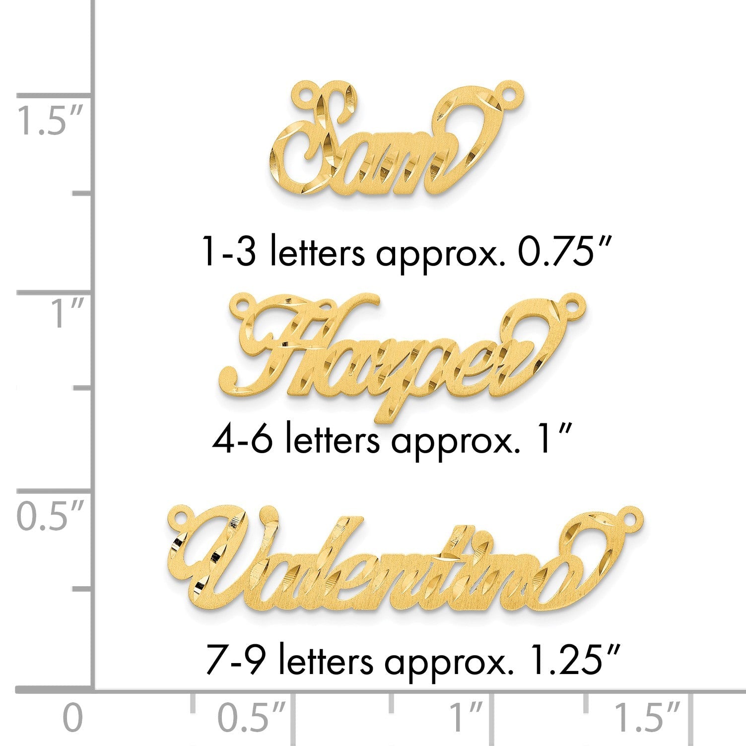 Vergoldet Sterlingsilber /gold Satiniert Diamantiert Name Platte