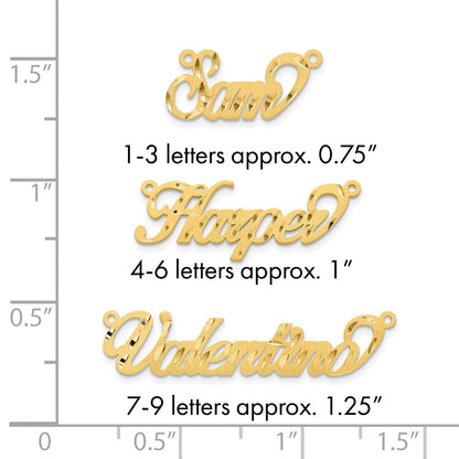 Vergoldet Sterlingsilber /gold Satiniert Diamantiert Name Platte
