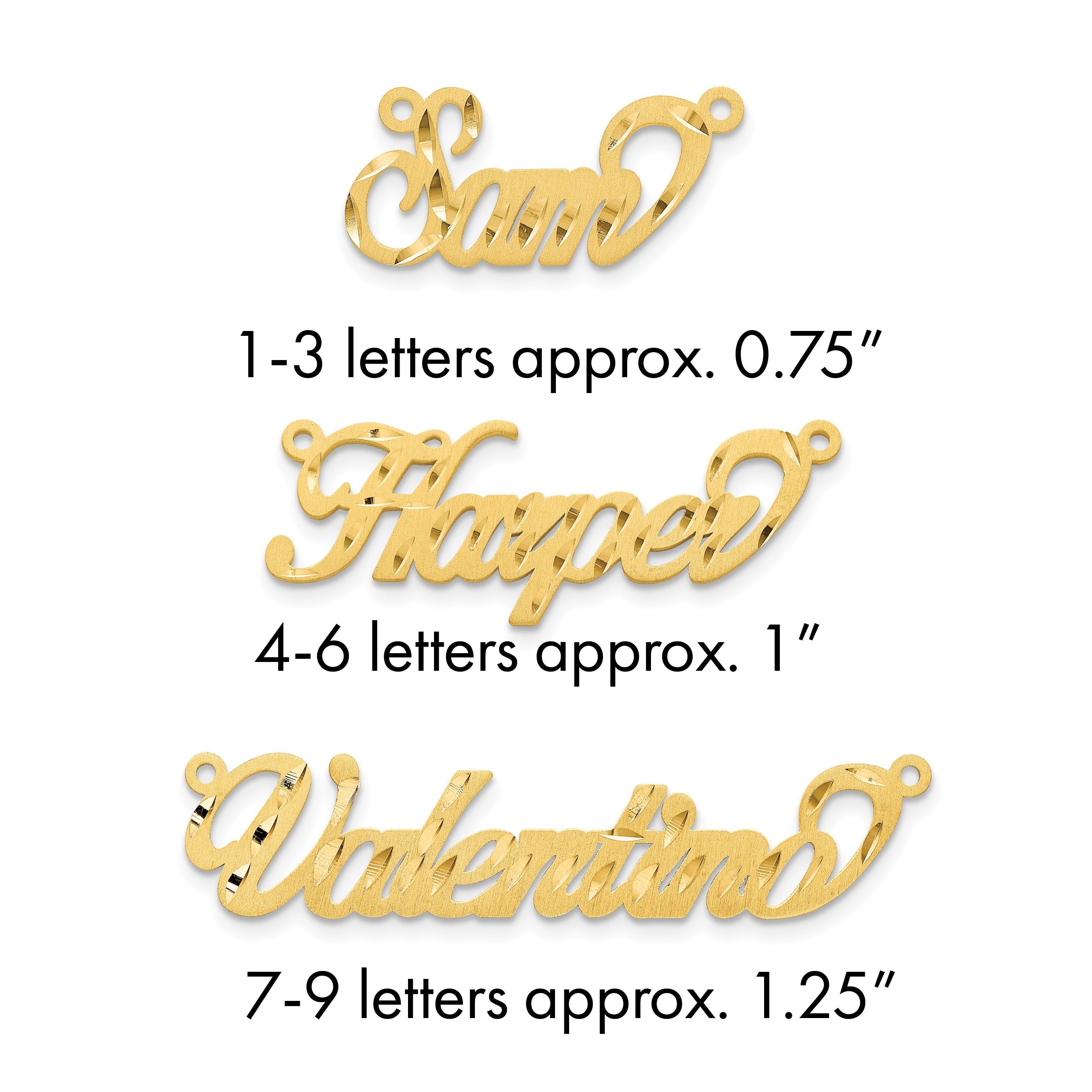 Vergoldet Sterlingsilber /gold Satiniert Diamantiert Name Platte