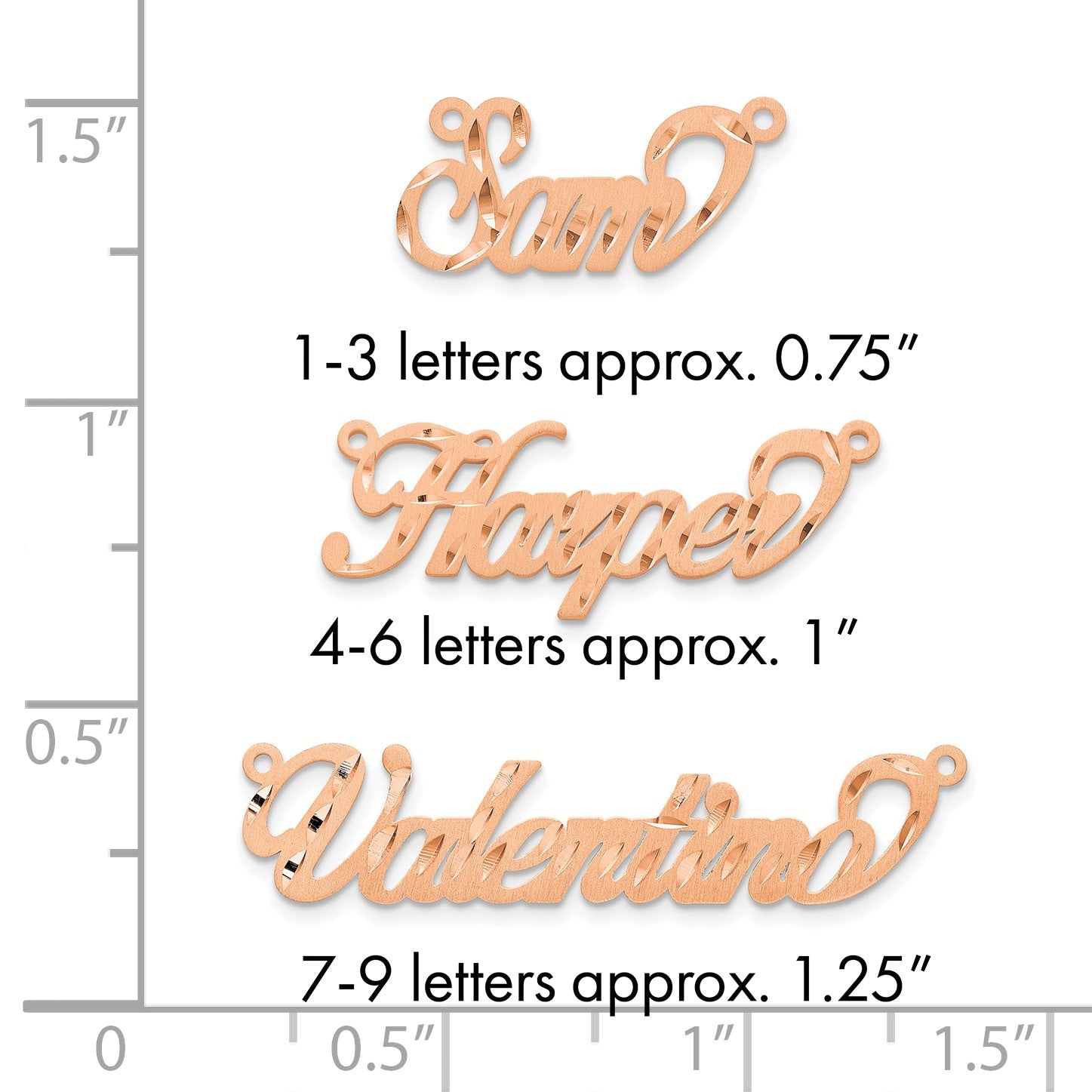 Roségoldbeschichtet Sterlingsilber /rose Satiniert Diamantiert Name Platte