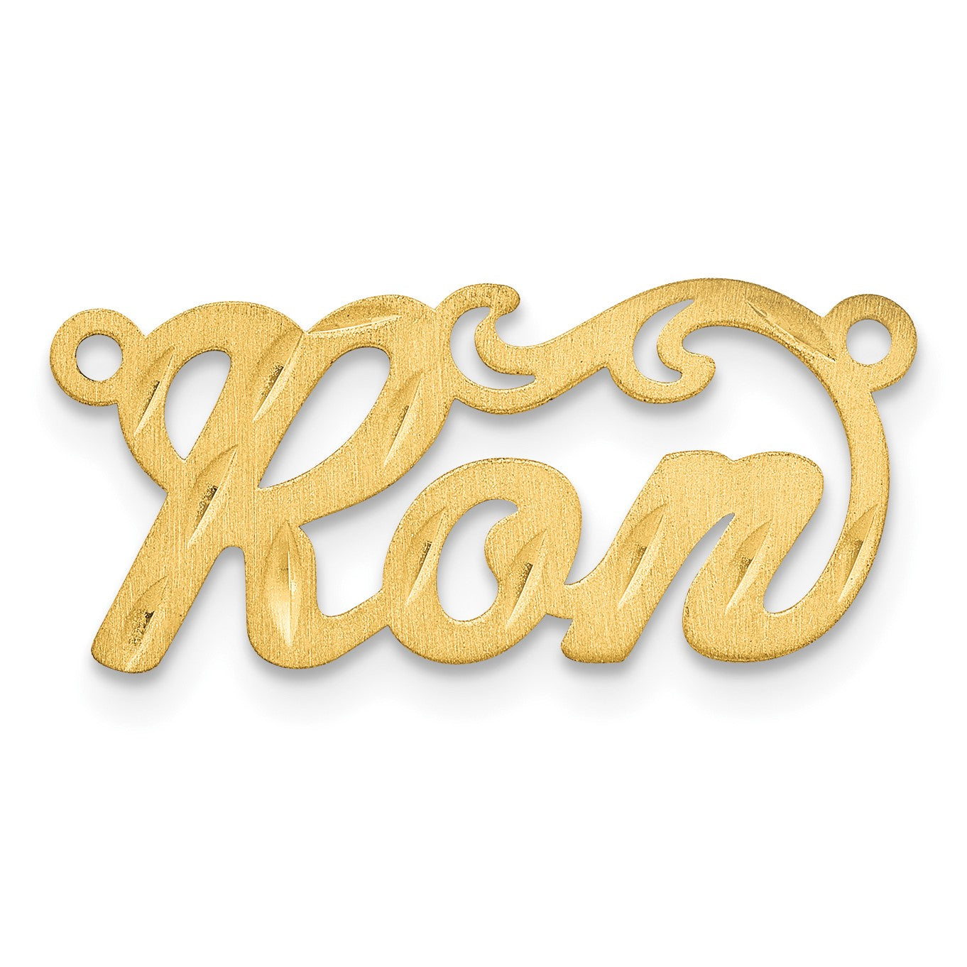 Vergoldet Sterlingsilber /gold Satiniert Diamantiert Name Platte