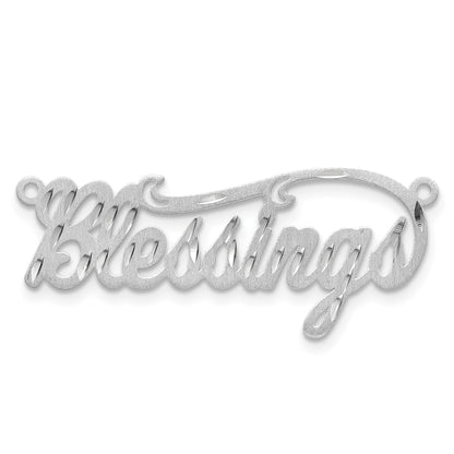 Sterlingsilber Silber/rhodiniert Satiniert Diamantiert Name Platte