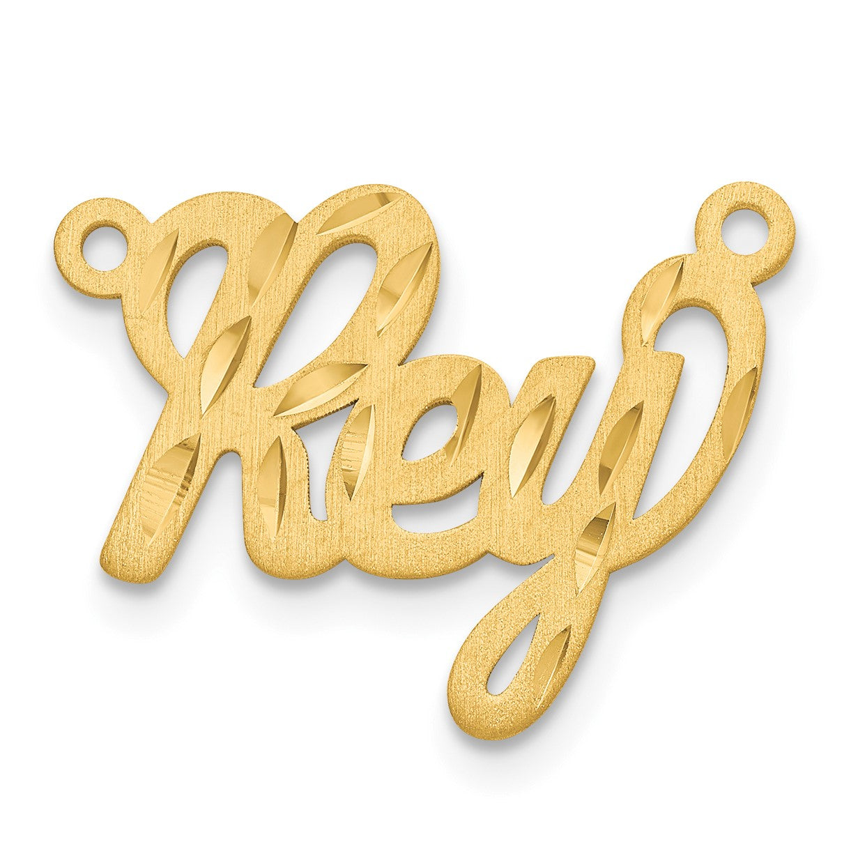 Vergoldet Sterlingsilber /gold Satiniert Diamantiert Name Platte