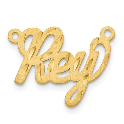 Vergoldet Sterlingsilber /gold Satiniert Diamantiert Name Platte