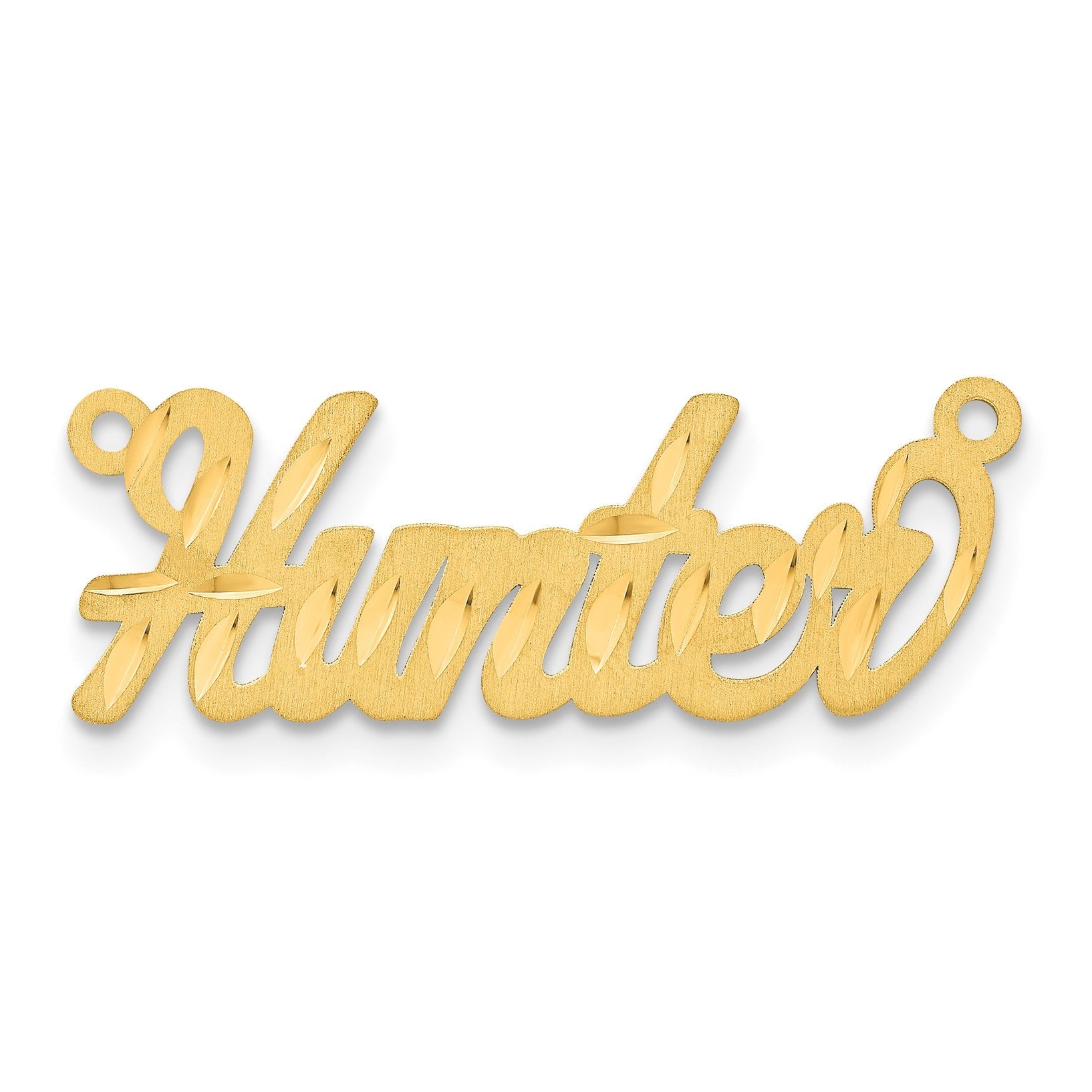 Vergoldet Sterlingsilber /gold Satiniert Diamantiert Name Platte