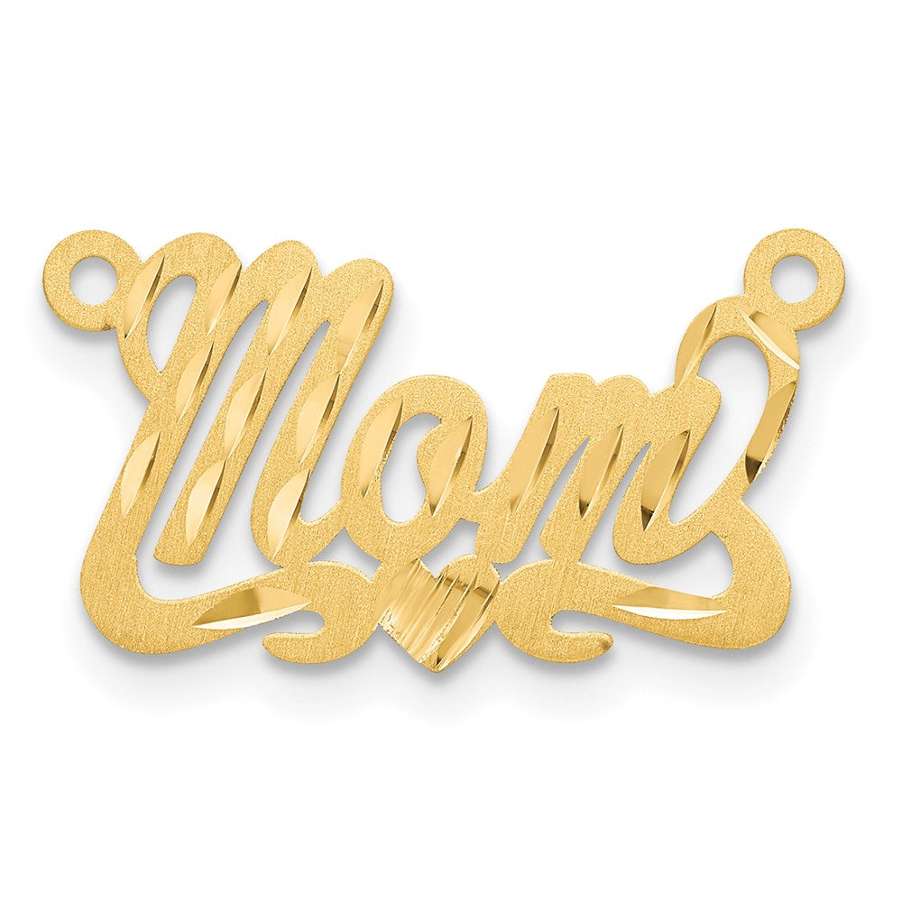 Vergoldet Sterlingsilber /gold Satiniert Diamantiert Herz Name Platte