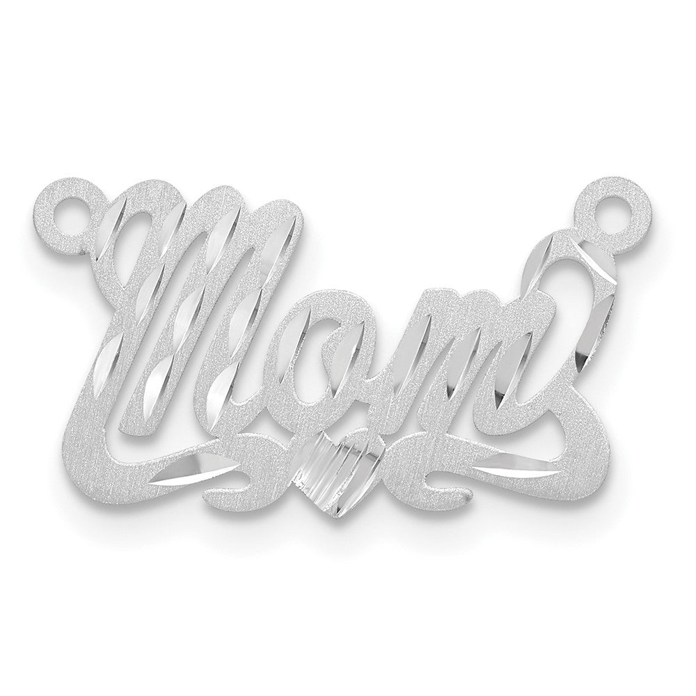 14K Gelbgold Satiniert Diamantiert Herz Name Platte