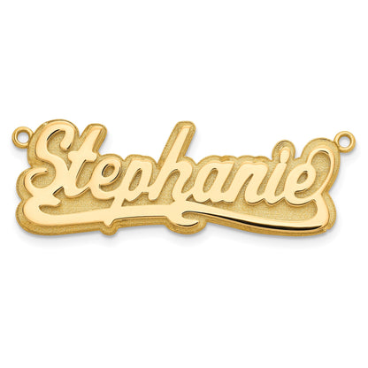 14K Gelbgold 3d Poliert Name Platte