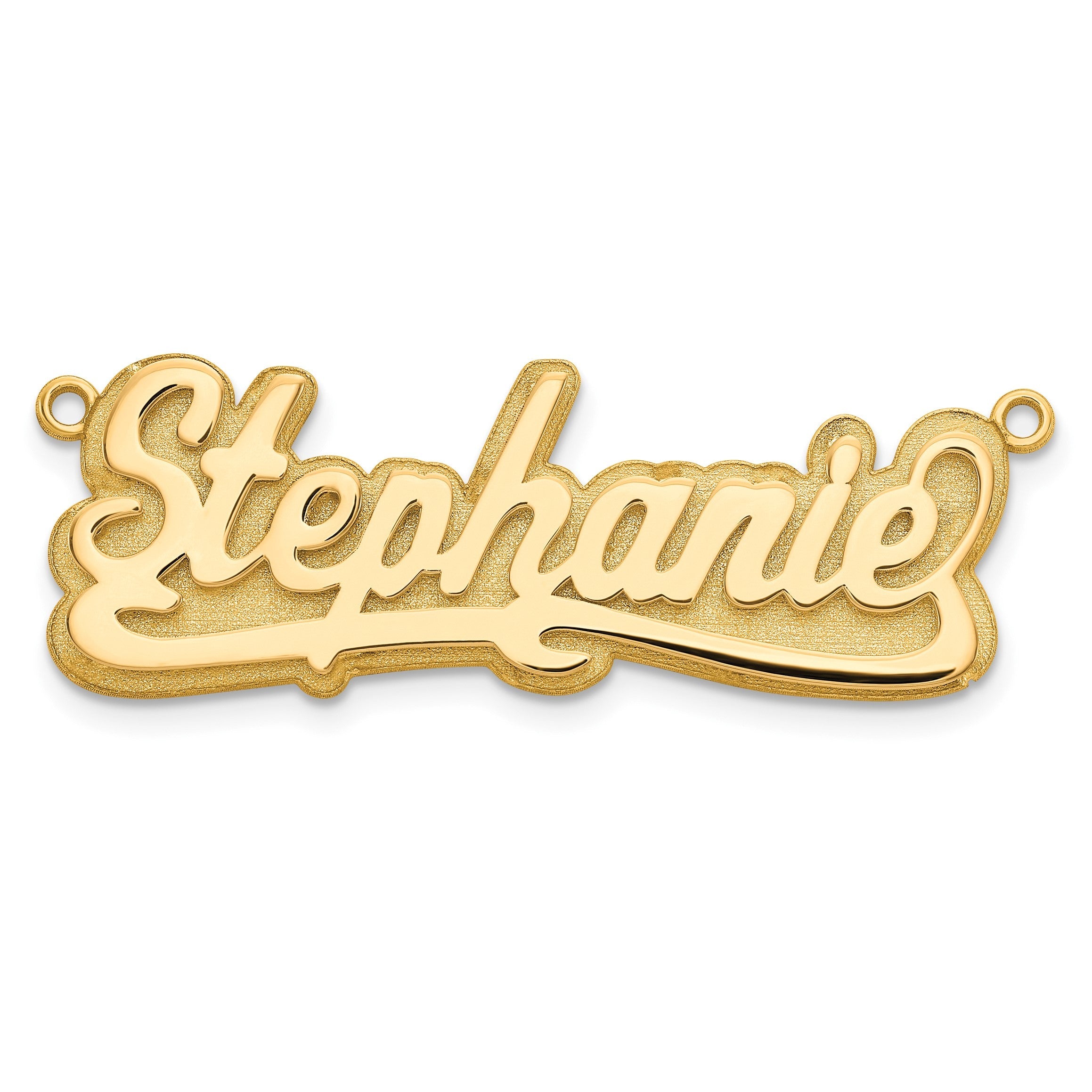 Vergoldet Sterlingsilber /gold 3d Poliert Name Platte