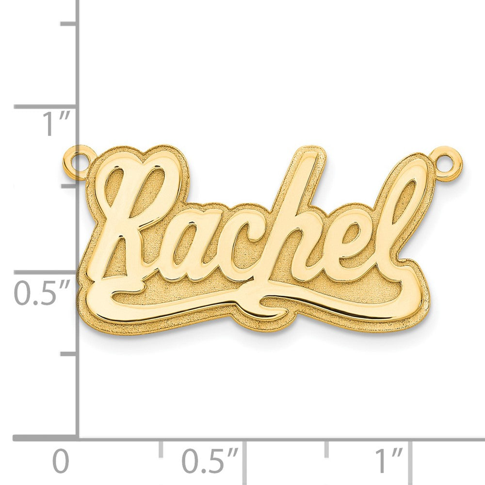 Vergoldet Sterlingsilber /gold 3d Poliert Name Platte